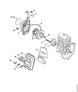 STIHL 4137-967-1523 Typeplaatje KM 85 R positie 12 technische tekening