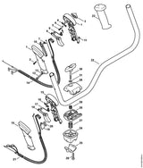 STIHL 4137-180-1109 Gaskabel positie 21 technische tekening