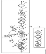 STIHL 4244-122-6700 Hoofdstelschroef positie 23 technische tekening