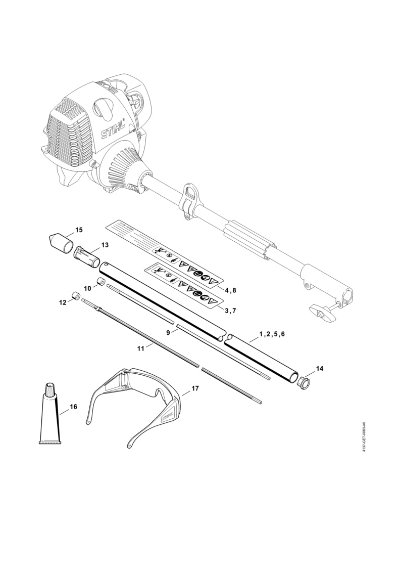 STIHL 4180-710-7136 Steel positie 1 technische tekening
