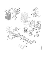 STIHL 4137-084-8300 Hittefolie positie 32 technische tekening