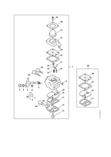 STIHL 4229-007-1700 Carb. membraanset positie 30 technische tekening