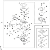 STIHL 4137-121-5603 Vaste sproeier 0.34 positie 31 technische tekening