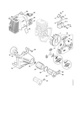 STIHL 4138-967-3700 Waarschuwingssticker HT, PC positie 32 technische tekening