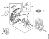 STIHL 4140-967-1513 Typeplaatje KM 55 R positie 12 technische tekening