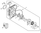 STIHL 4140-084-6801 Afstandsblokje positie 16 technische tekening