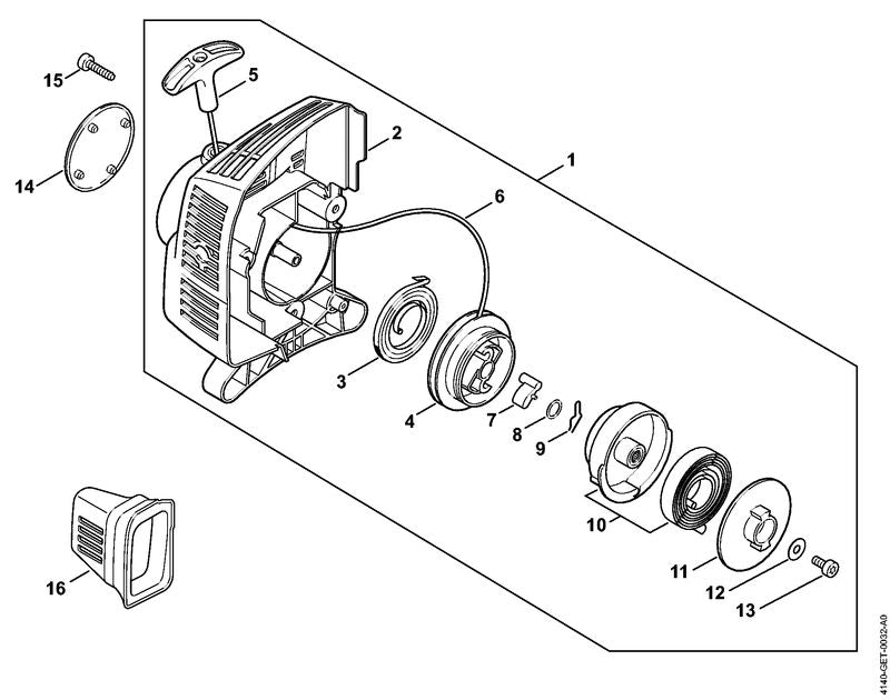 STIHL 4140-195-0410 Koordrol positie 4 technische tekening