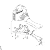 STIHL 4140-020-3011 Carter positie 1 technische tekening