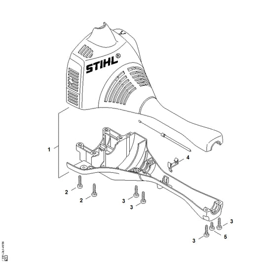 STIHL 4140-021-8900 Houder positie 4 technische tekening