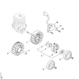 STIHL 4140-400-1305 Ontstekingsmoduul positie 10 technische tekening