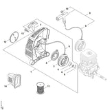 STIHL 4140-967-1529 Typeplaatje FS 55 R positie 12 technische tekening