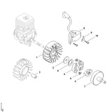 STIHL 4140-400-1313 Ontstekingsmoduul positie 8 technische tekening