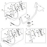STIHL 4140-790-1307 Bedieningshandgreep positie 3 technische tekening