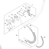 STIHL 4140-180-1104 Gaskabel positie 18 technische tekening