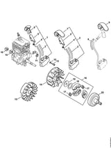 STIHL 4139-400-1302 Ontstekingsmoduul positie 1 technische tekening
