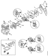 STIHL 4144-140-2800 Filterhuis positie 3 technische tekening