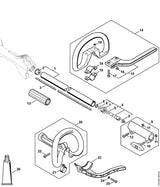 STIHL 4144-790-3402 Beugelhandgreep positie 20 technische tekening
