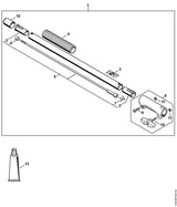 STIHL 0000-710-3201 Aandrijfas positie 5 technische tekening