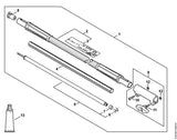 STIHL 4180-710-3200 Aandrijfas positie 5 technische tekening