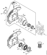 STIHL 4144-967-1511 Typeplaatje FS 70 C positie 17 technische tekening