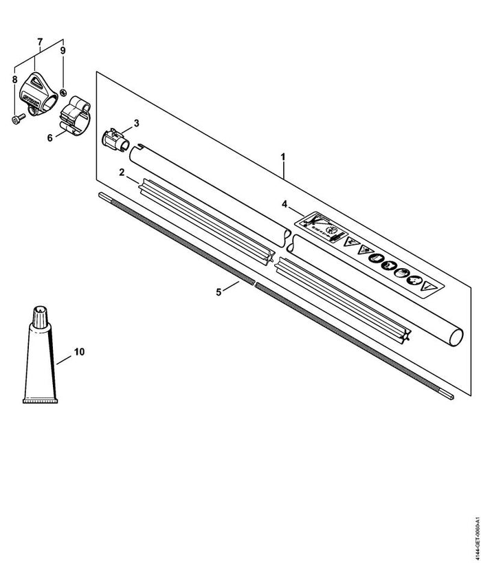 STIHL 4144-710-7109 Steel Ø 25,4 mm positie 1 technische tekening