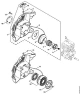 STIHL 4144-967-1508 Typeplaatje FS 50 C positie 16 technische tekening