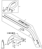 STIHL 4144-640-5900 Uitgaande as positie 2 technische tekening
