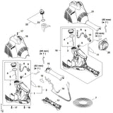 STIHL 4144-020-3019 Carter positie 19 technische tekening