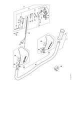 STIHL 4147-790-1322 Bedieningshandgreep positie 3 technische tekening