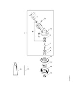 STIHL 4180-640-0114 Aandrijfkop positie 1 technische tekening