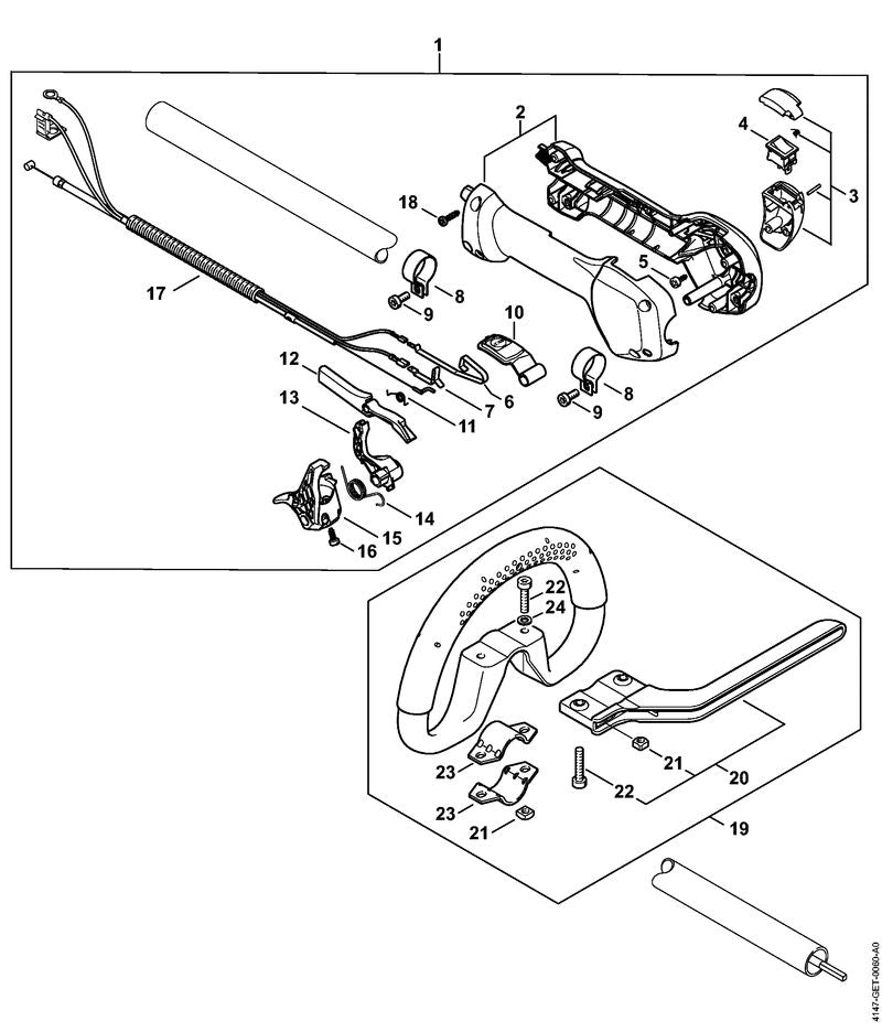 STIHL 4147-442-1601 Contactveer positie 6 technische tekening