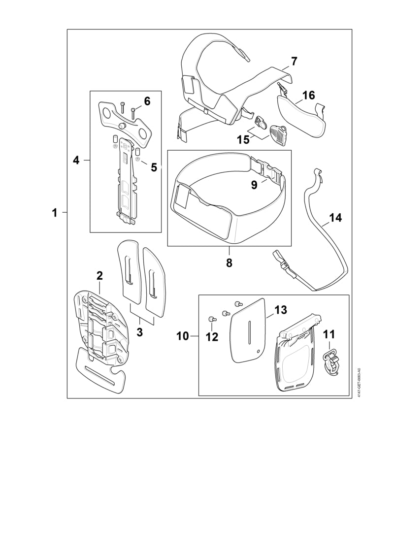 STIHL 0000-710-6400 Slot positie 15 technische tekening