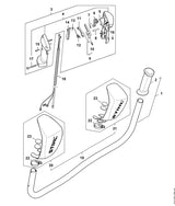 STIHL 4147-790-1711 Handgreep positie 1 technische tekening