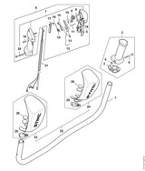 STIHL 4147-180-1112 Gaskabel positie 21 technische tekening