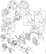 STIHL 4147-120-0621 Carburateur 4147/21 positie 10 technische tekening