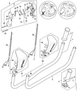 STIHL 4147-790-1702 Handgreep positie 1 technische tekening