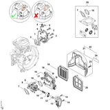 STIHL 4147-120-0625 Carburateur 4147/25 positie 8 technische tekening