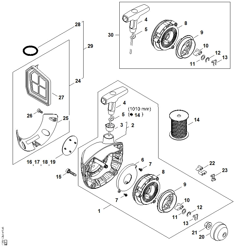 STIHL 4147-967-1506 Typeplaatje FS 260 C positie 18 technische tekening
