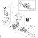 STIHL 9645-951-7735 O-ring N 25x3,5-FPM75 positie 28 technische tekening