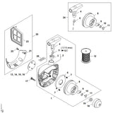 STIHL 4147-967-1549 Typeplaatje FS 240 positie 13 technische tekening