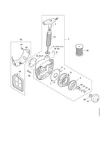 STIHL 9645-945-7908 keerring positie 25 technische tekening