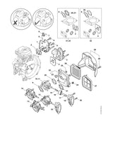 STIHL 4147-120-2300 Tussenflens positie 3 technische tekening