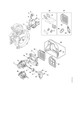 STIHL 4147-120-0628 Carburateur 4147/28 positie 26 technische tekening