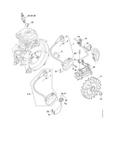 STIHL 4147-400-4720 Regeleenheid positie 4 technische tekening