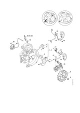 STIHL 4147-400-4718 Regeleenheid positie 1 technische tekening