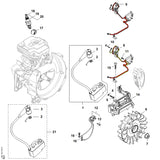 STIHL 4147-400-4725 Regeleenheid positie 21 technische tekening