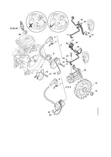 STIHL 4147-400-1200 Vliegwiel positie 14 technische tekening