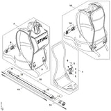 STIHL 4147-711-3301 Askern positie 14 technische tekening