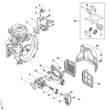 STIHL 4147-120-0624 Carburateur 4147/24 positie 8 technische tekening