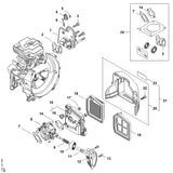 STIHL 4147-141-9802 Doorvoerrubber positie 12 technische tekening
